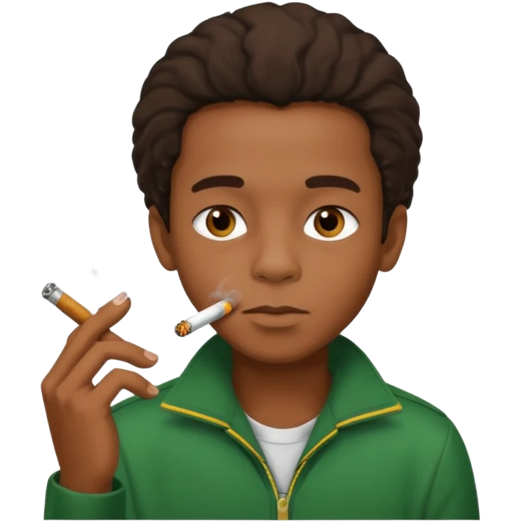 Jamaican stoner boy smoking emoji