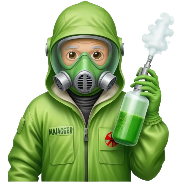 old Bob spraying weed killer  from the toxic avenger emoji