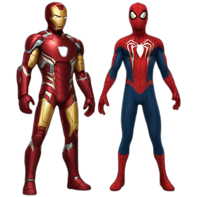 Ironman and spiderman emoji