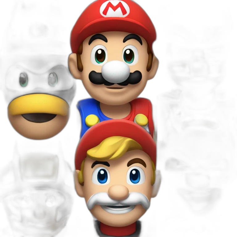 Mario and benten and batman emoji