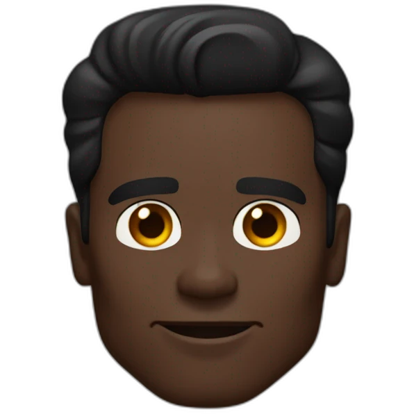 arnold schwarzenegger but with black skin with arms above its head emoji
