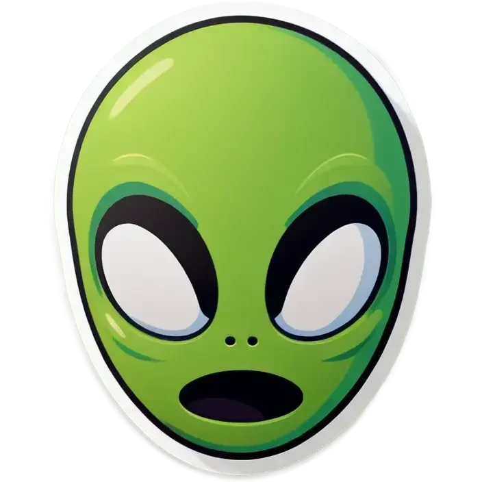 An alien emoji with a green-colored head emoji