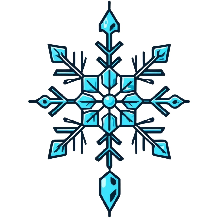 Cute snowflake with icicles emoji