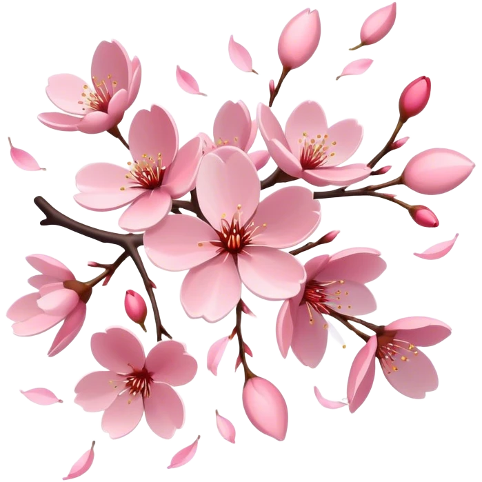 Cherry blossom petals flying in the air emoji