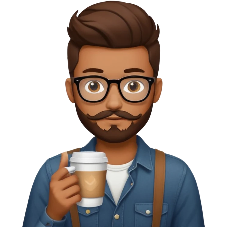 hipster coffee emoji