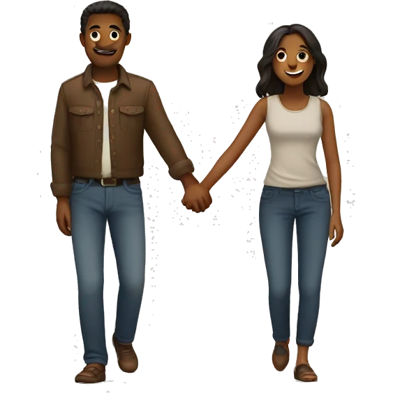 a couple holding hands emoji