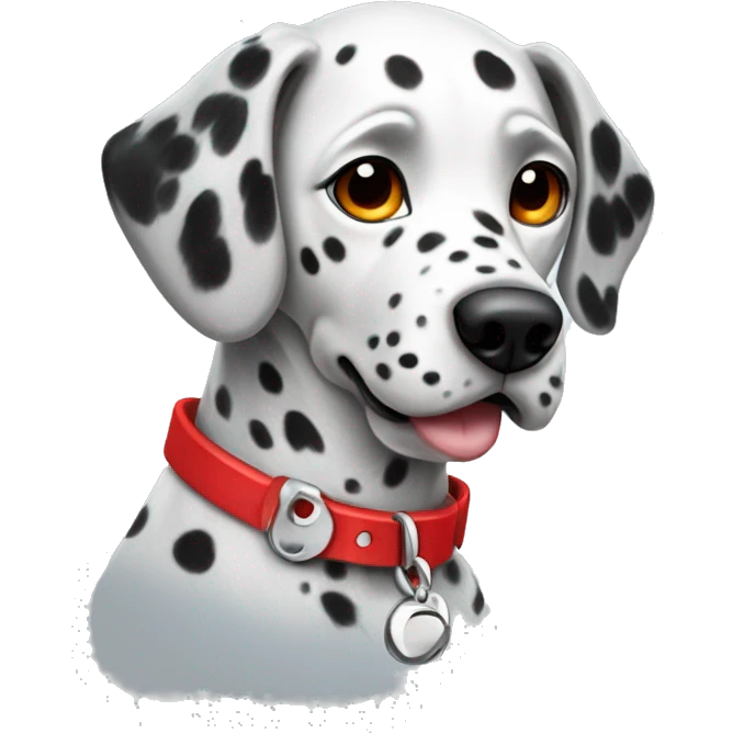 dalmatian with a red collar emoji