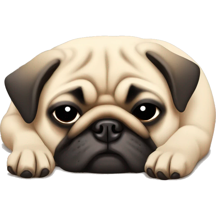 Pug sleeping emoji