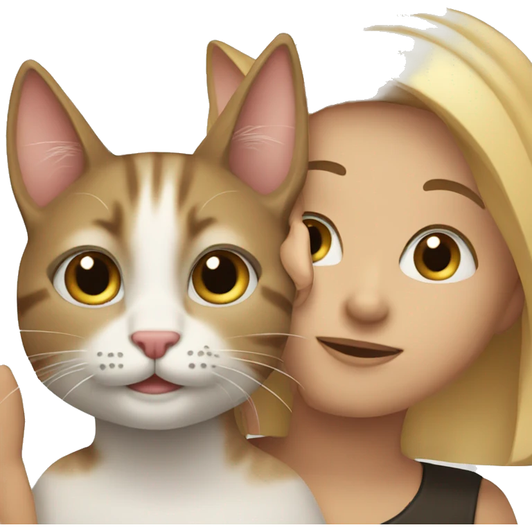 a couple with a cat  emoji