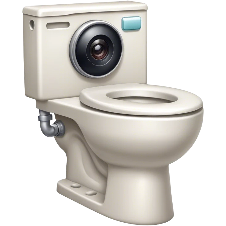 Camera coming out of toilet emoji