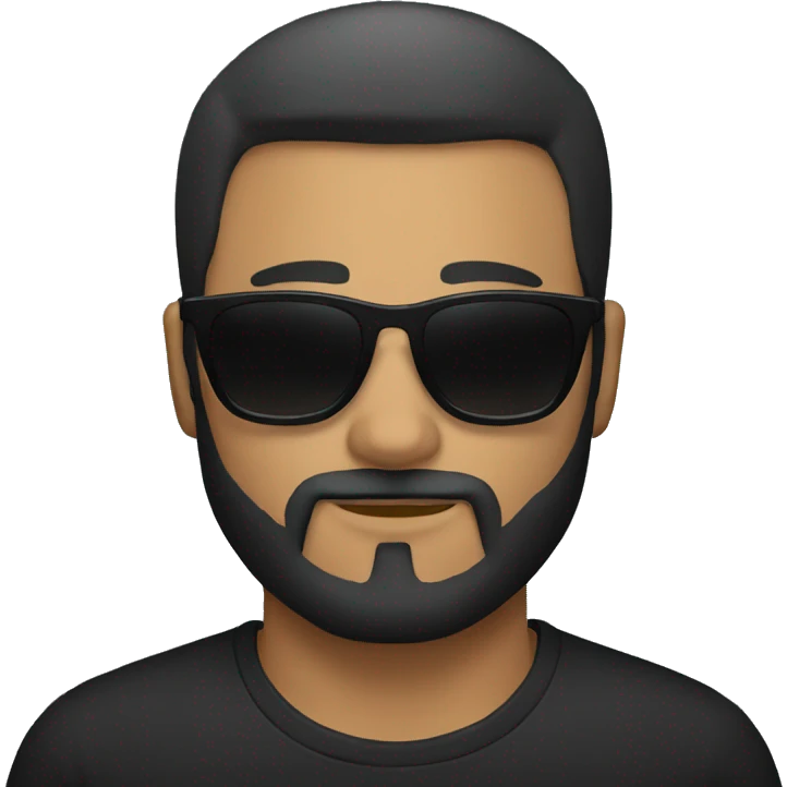a man with a beard wearing black sunglasses emoji