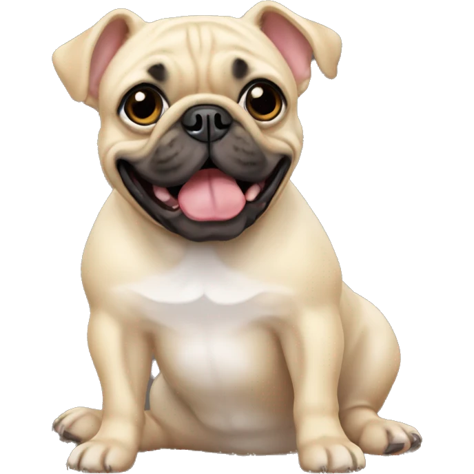 French bulldog and pug mix emoji