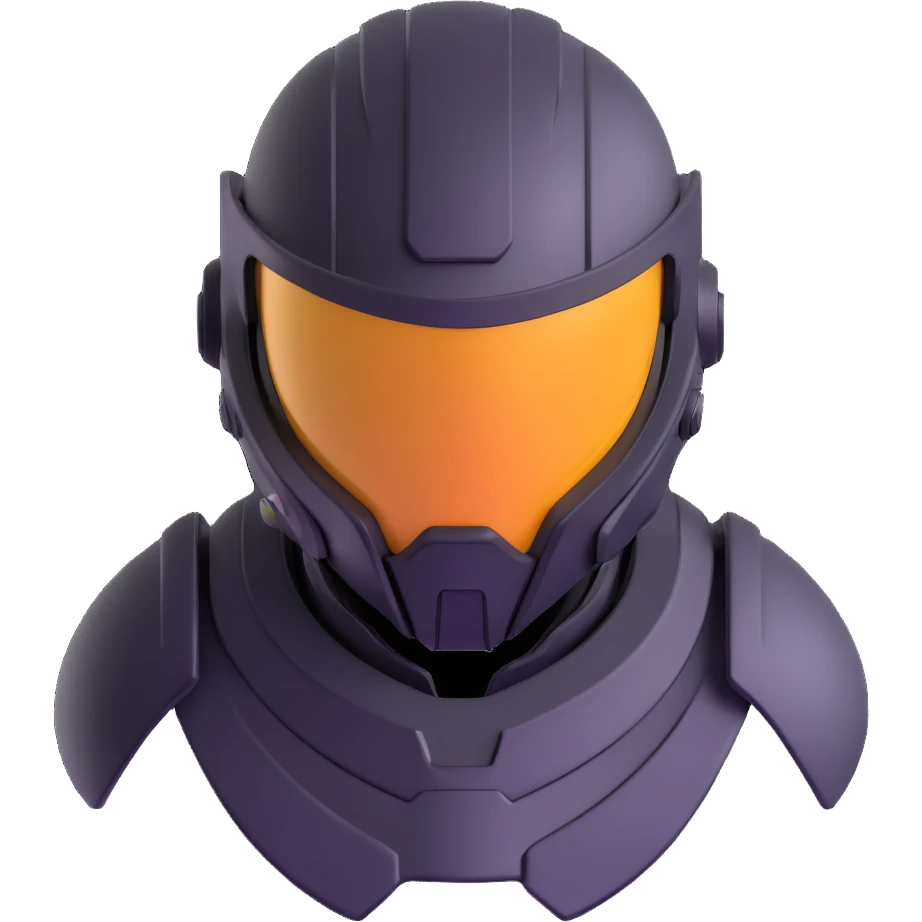 sci-fi futuristic warrior in a helmet emoji