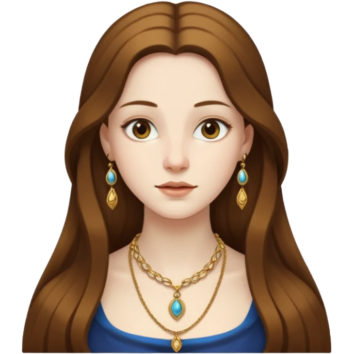  portrait of a Renaissance woman emoji