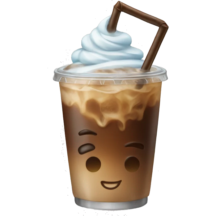 Iced coffee with straw  emoji