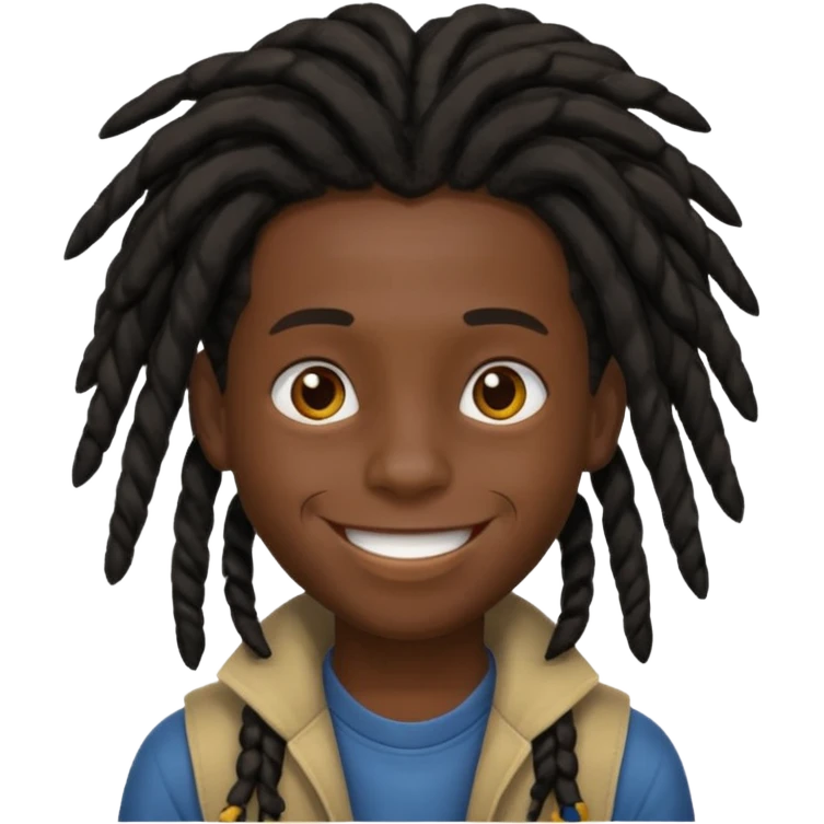 karate boy, black skin, dreadlocks emoji