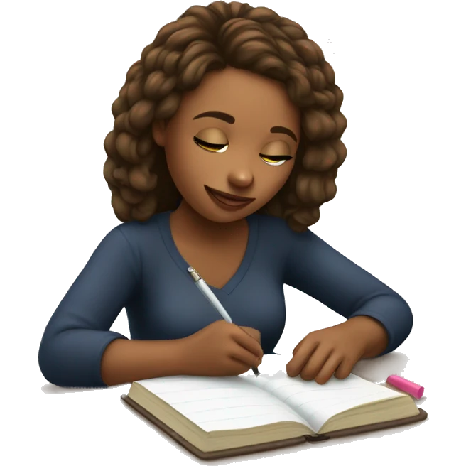 Girl journaling  emoji