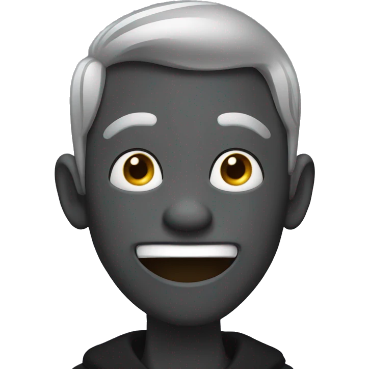 Dark silly goofy emoji