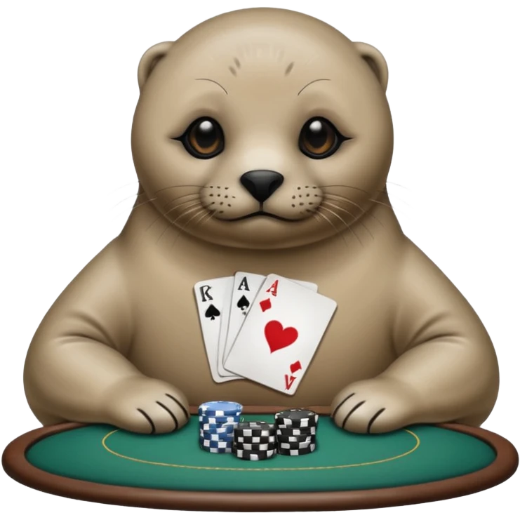 seal playing poker  emoji