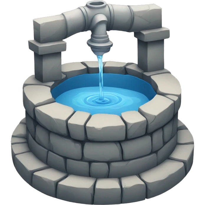 a water well made out of stone emoji