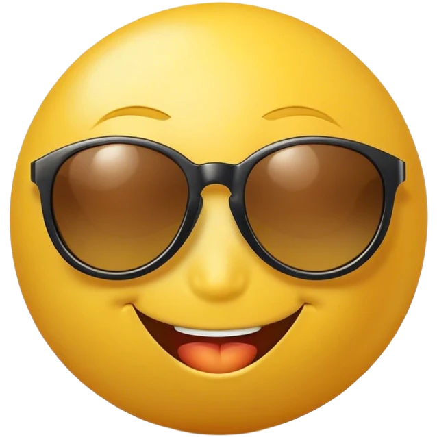 Smiling ball with sunglasses emoji