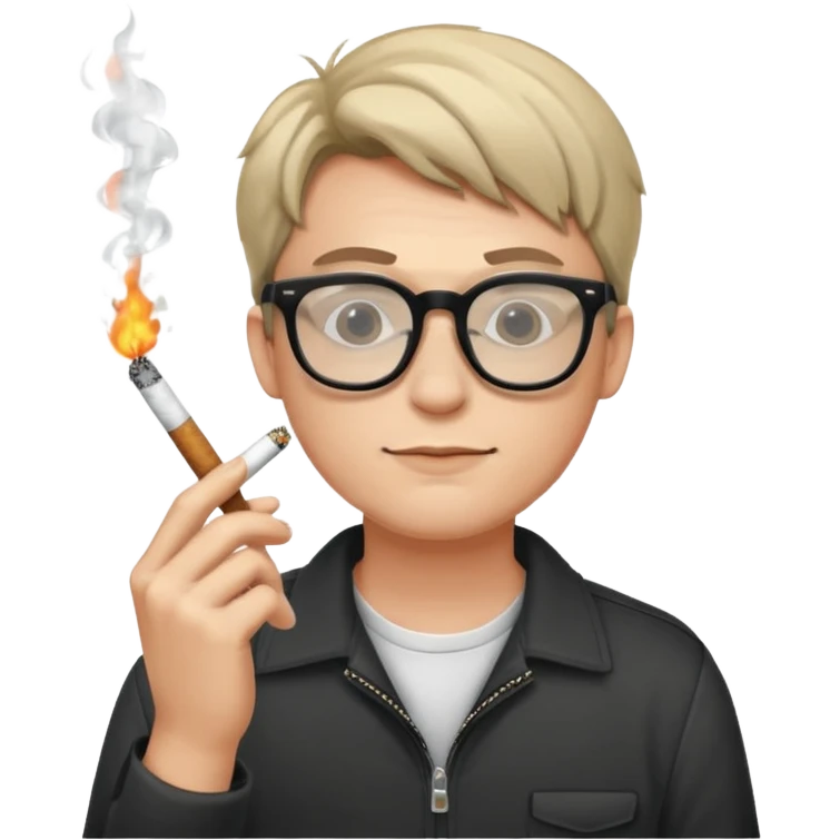 cool guy with a cigarette and glasses emoji