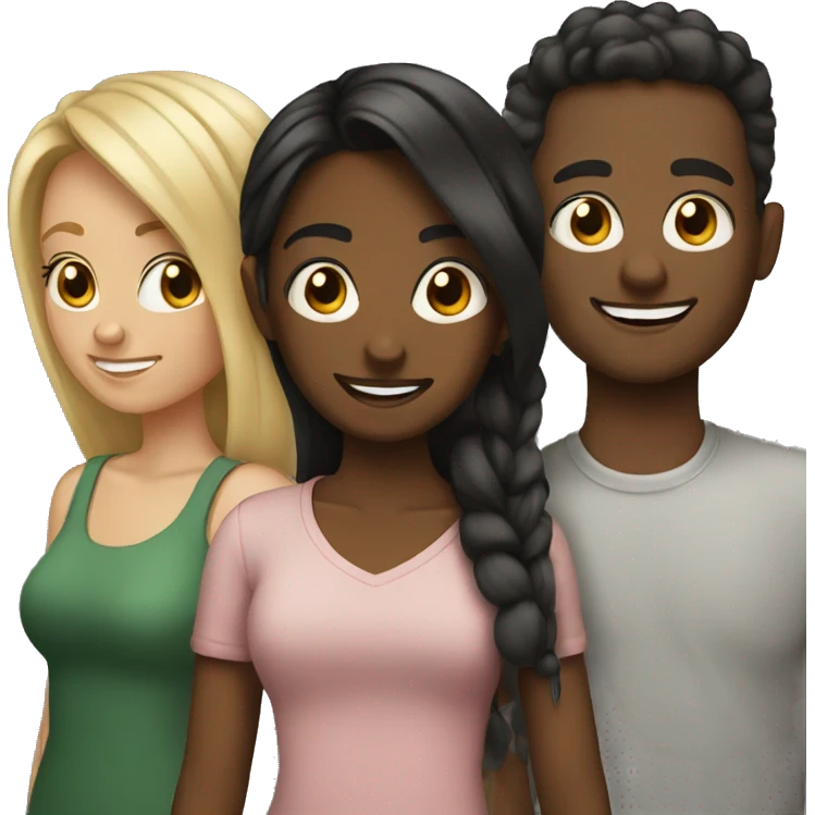 3 group of friends  emoji