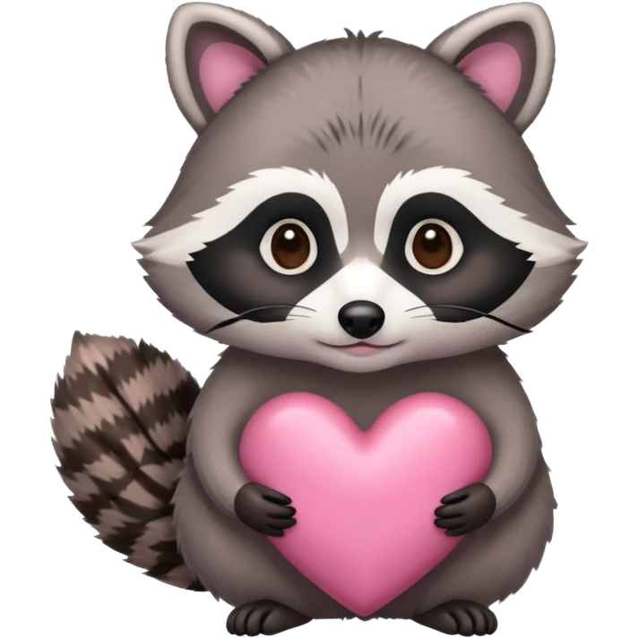 raccoon in heart emoji