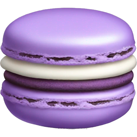 Realistic pastel purple macaroon emoji