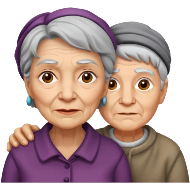 lo mismo que estas haciendo solo coloca alado de la abuela un hombre joven  emoji