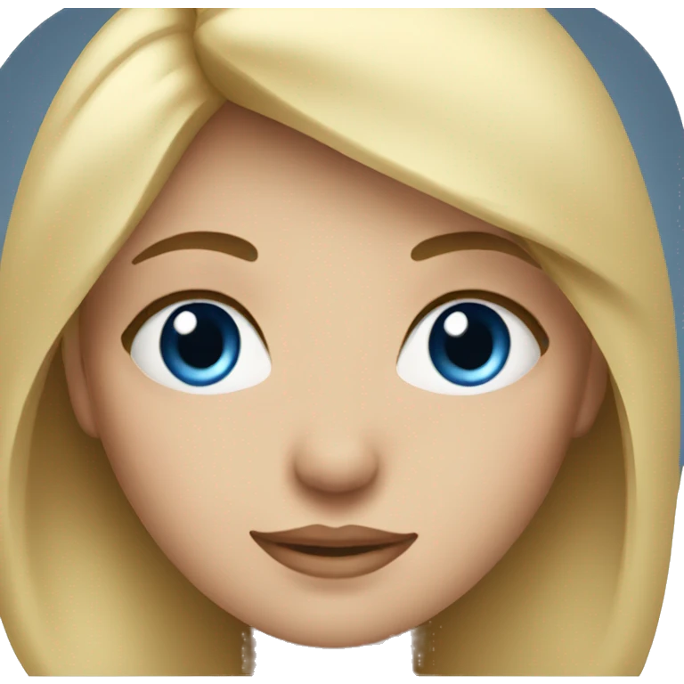 Blonde girl rolling her blue eyes emoji