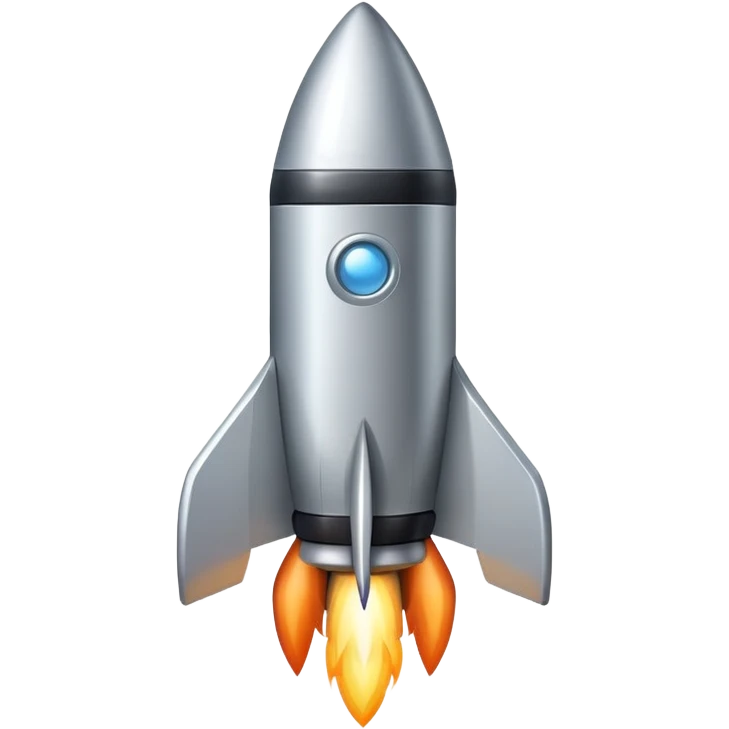 Small rounded rocket  emoji