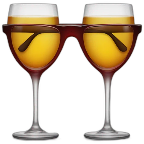 Des lunettes avec un verre ron et un verre carré emoji