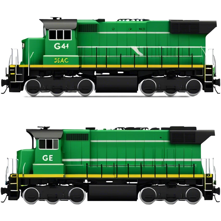 Locomotive (Freight) - GE ES44AC (Model Year: 2021) (Iconic colour: Green and black) emoji