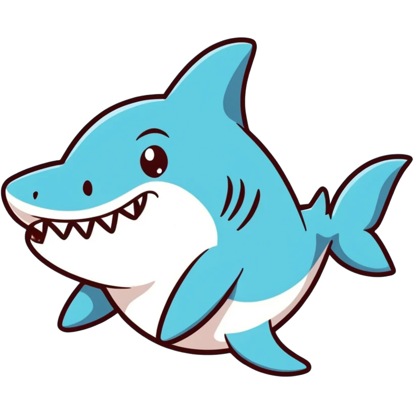 Cool shark with funny Hawaiian hat  emoji