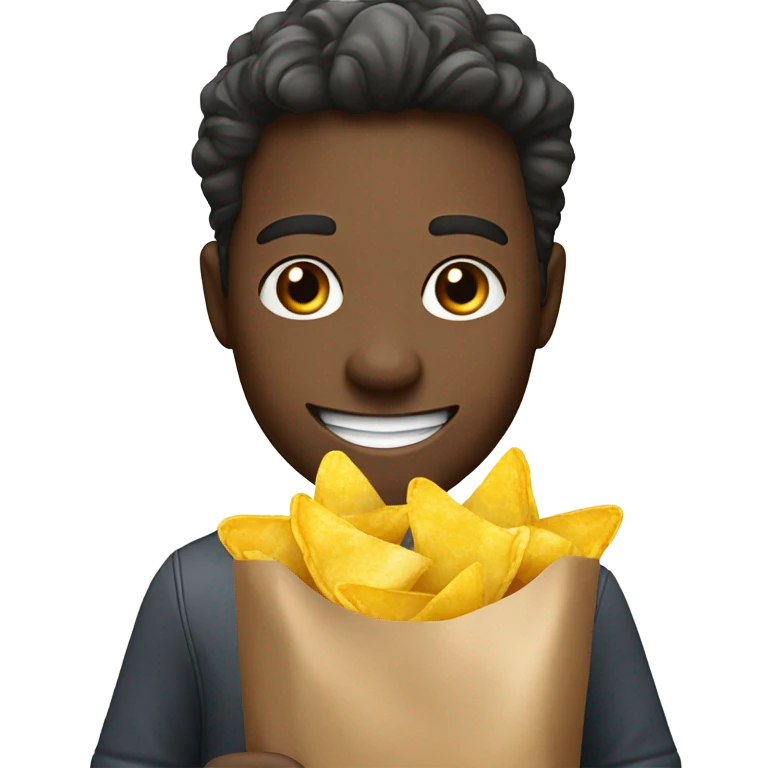 Eating chips emoji