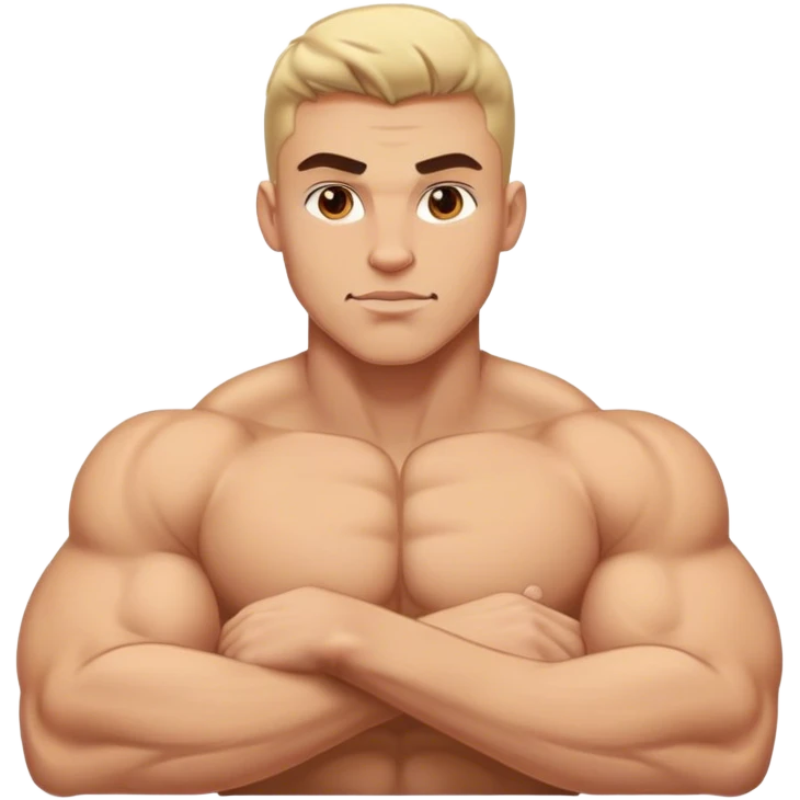 Buff and muscular guy emoji