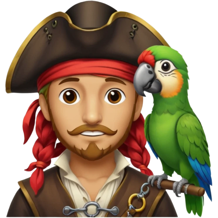 pirate and parrot emoji