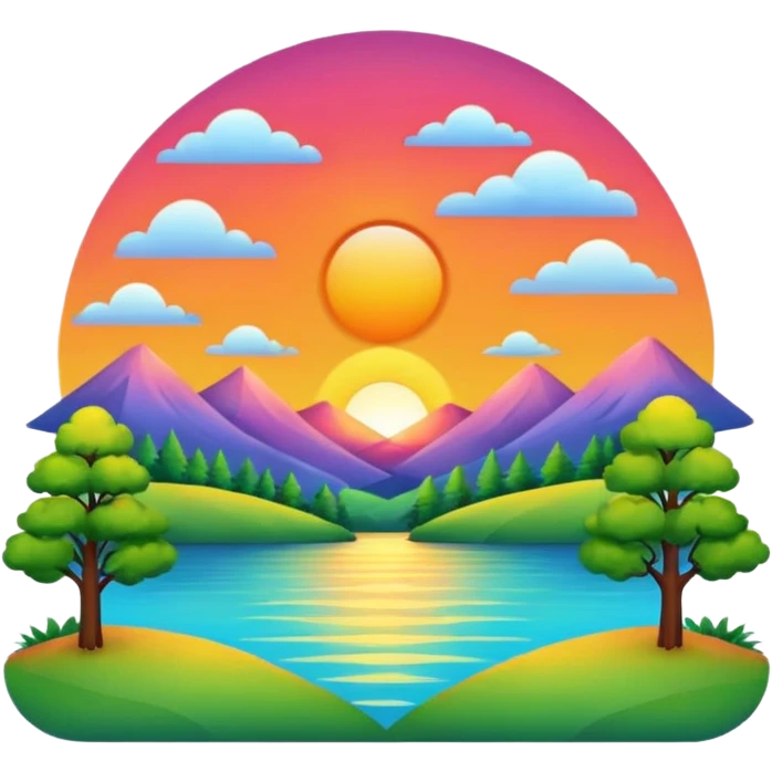 Pôr do sol com Naturezw emoji