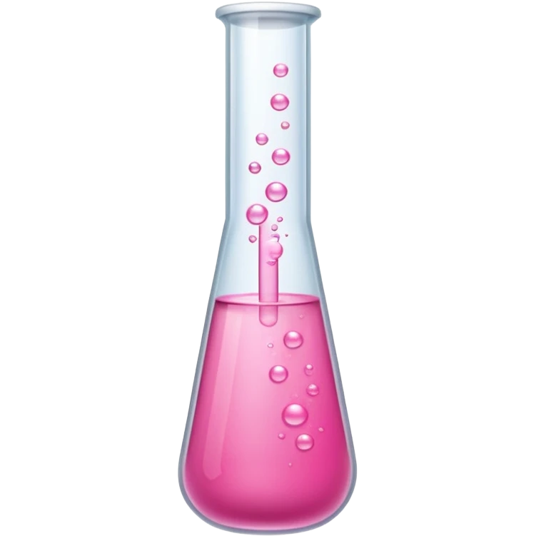 pink liquid in test tube simple bubbling emoji