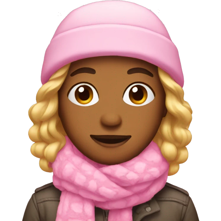 Pink winter emojis  emoji