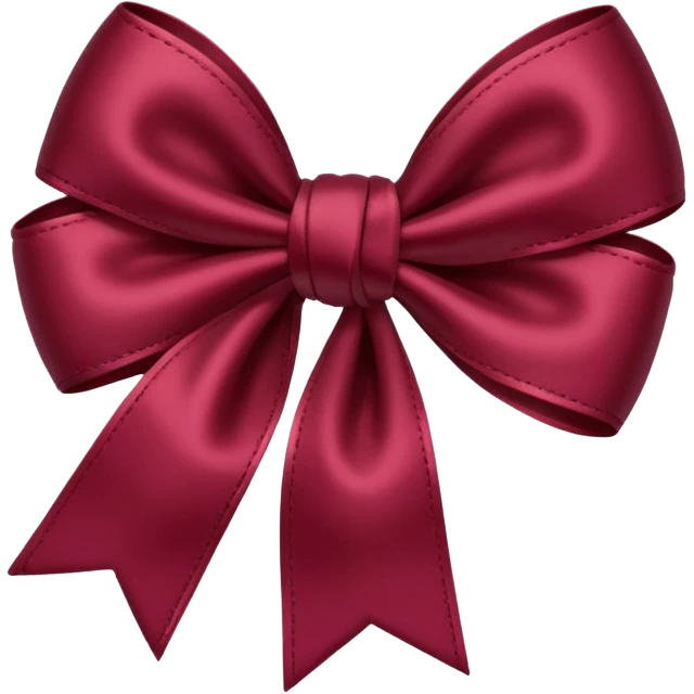 Maroon mini bow emoji