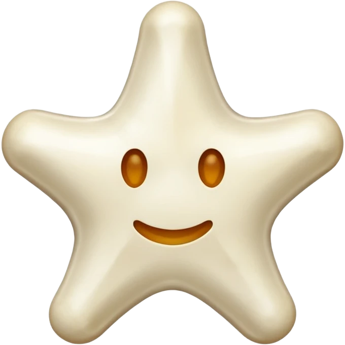 starshape made of bone. no face . no outer ridge. no eyes. no. nose. no mouth. just a star emoji