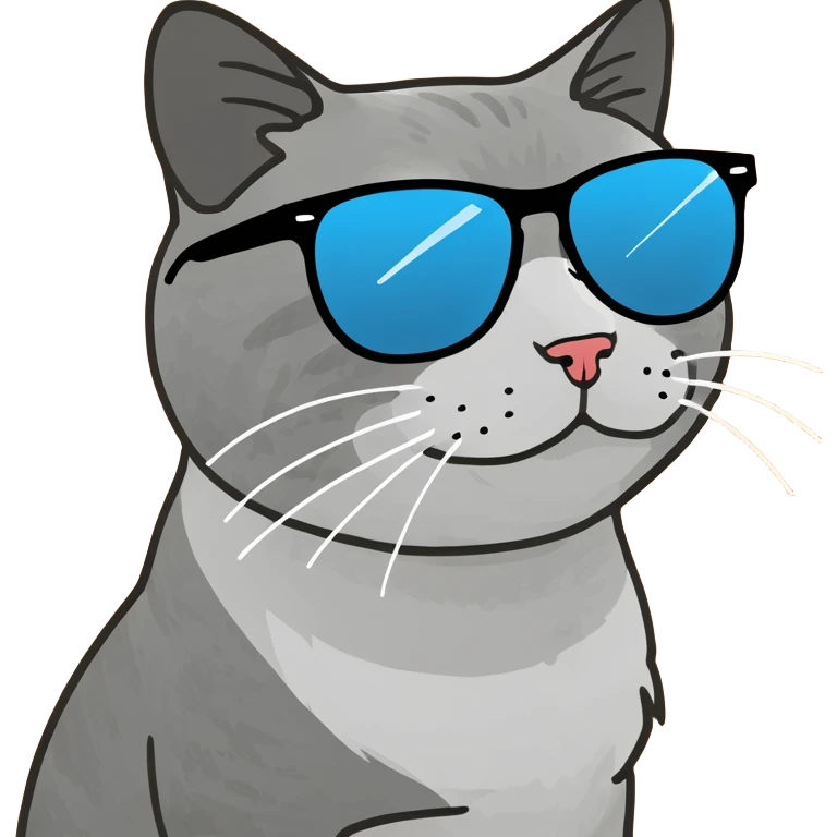 Cat with sunglasses emoji