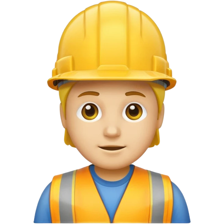 construction hat, front facing emoji
