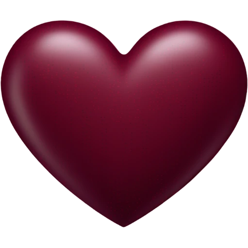 burgundy heart emoji