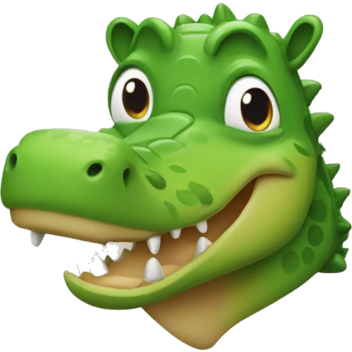 Un crocodile sur une vache emoji