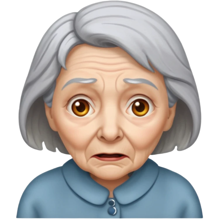 scared old lady emoji