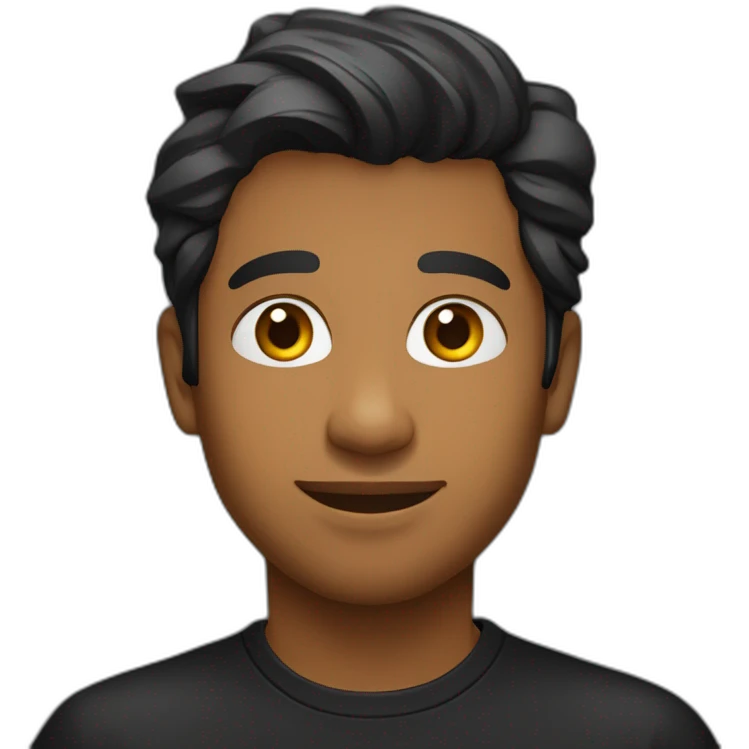 handsome 27 year old sri lankan guy in black t-shirt emoji