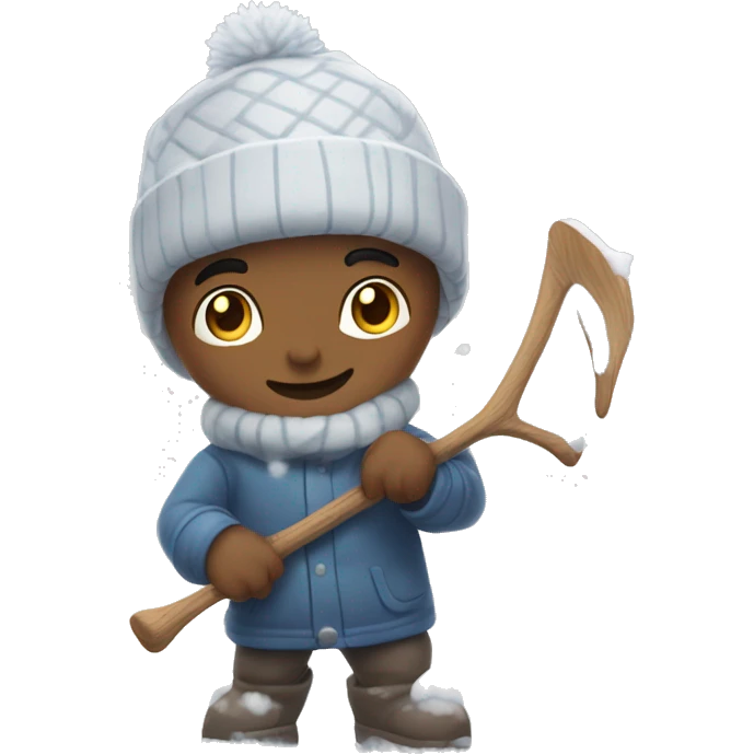 Hámster playing in snow  emoji